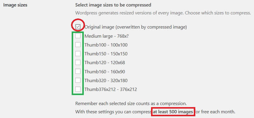 画像圧縮プラグインCompress JPEG & PNG images　500圧縮数の数え方