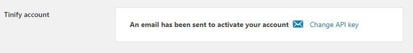 英語メッセージ An email has been sent to activate your account.