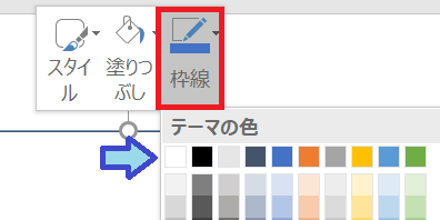 透過画像の合成方法　パワーポイントを利用、四角形の枠線を白に変更